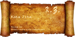 Kata Zita névjegykártya